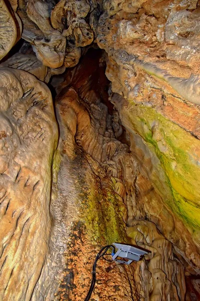 Interessante Bella Grotta Originale Nelle Montagne Turche Con Stalattiti Stalagmiti — Foto Stock