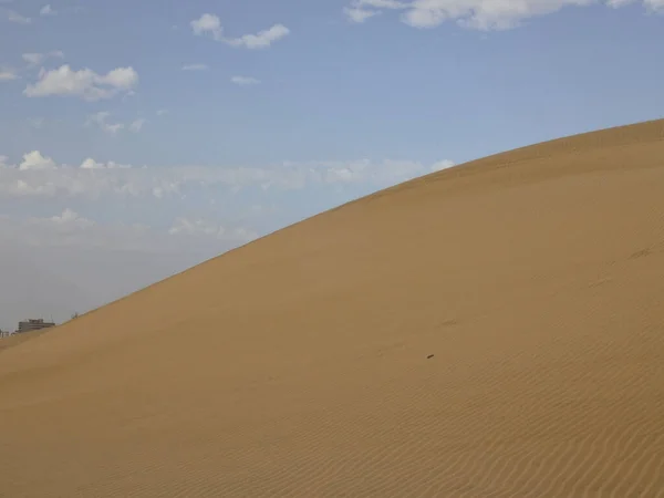 Prachtige Zomer Woestijn Landschap Een Warme Zonnige Dag Van Maspalomas — Stockfoto