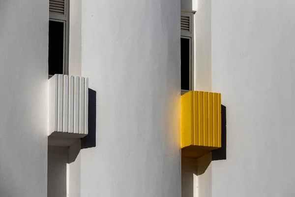 Красиві Цікаві Оригінальні Елементи Балконів Білому Будинку — стокове фото