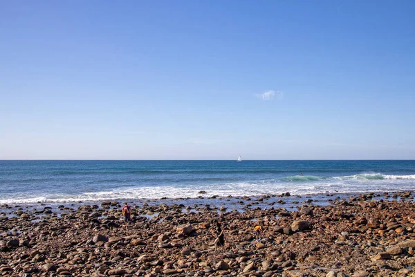 Beautiful Picturesque Sunny Landscape Maspalomas Beach Spanish Canary Island Gran — Stock Photo, Image