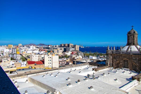 Vacker Ursprunglig Chef För Den Spanska Staden Huvudstaden Gran Canaria — Stockfoto