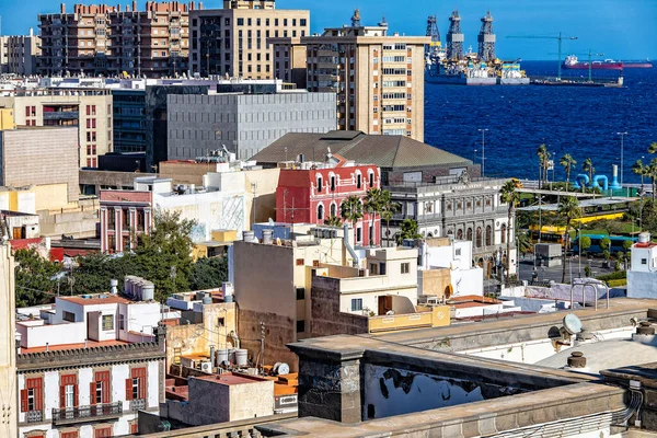 Uma Bela Cabeça Original Cidade Espanhola Capital Gran Canaria Las — Fotografia de Stock