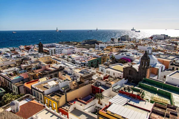 Vacker Ursprunglig Chef För Den Spanska Staden Huvudstaden Gran Canaria — Stockfoto