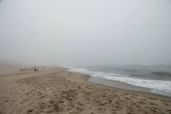 Bela Paisagem Praia Mar Báltico Polônia Durante Brisa — Fotografia de Stock