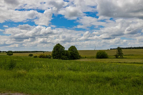 Agrarlandschaft Polen Einem Warmen Sommertag — Stockfoto