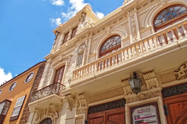 Krásné Ulice Historickými Budovami Španělském Kanárském Ostrově Tenerife Bývalém Hlavním — Stock fotografie