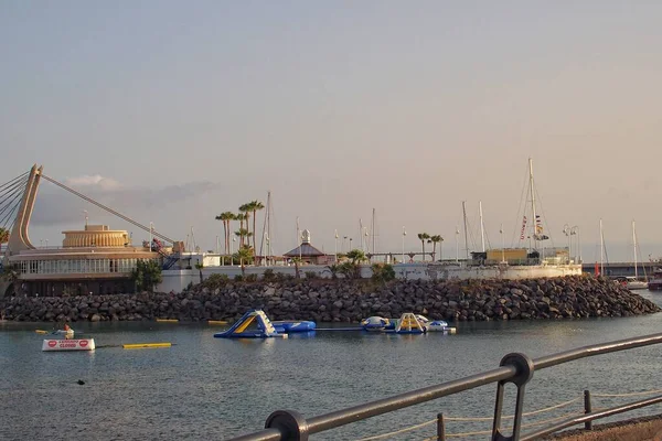 Magnifique Paysage Marin Surplombant Port Tenerife Sur Île Espagnole Des — Photo