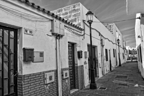 Hermosa Ciudad Corralejo Isla Española Canarias Fuerteventura Cálido Día Vacaciones — Foto de Stock