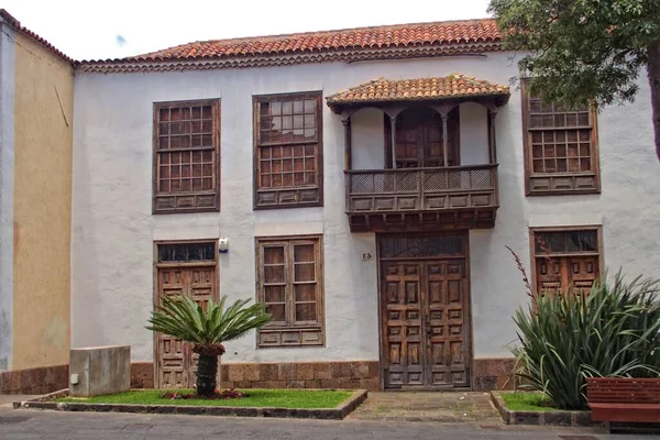 Ruas Bonitas Com Edifícios Históricos Ilha Canária Espanhola Tenerife — Fotografia de Stock