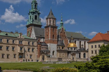 Krakow 'daki Polonya' daki Wawel Kraliyet Kalesi 'nde tarihi bir katedral.