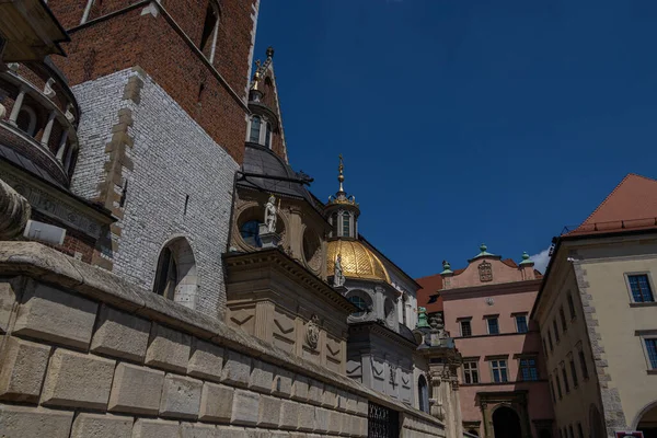 Krásná Historická Katedrála Královském Hradě Wawel Polsku Krakově — Stock fotografie