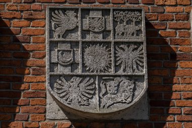 Polonya 'nın Krakow kentindeki Wawel Kraliyet Kalesi' nin güzel manzarası.