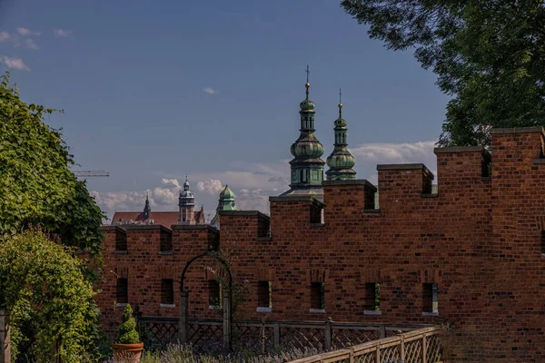 Polonya Nın Eski Krakow Şehrinin Güzel Manzarası Wawel Kalesi Nden — Stok fotoğraf