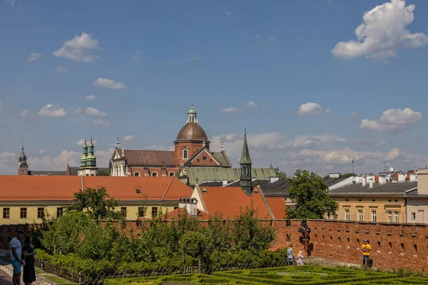 Schöne Aussicht Auf Die Altstadt Von Krakau Polen Einem Sommertag — Stockfoto