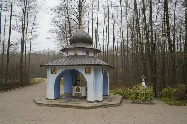 Antigua Iglesia Madera Cruces Montaña Grabarka Polonia Día Otoño —  Fotos de Stock