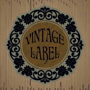 Vektör vintage öğeler: etiket art nouveau