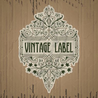 Vektör vintage öğeler: etiket art nouveau