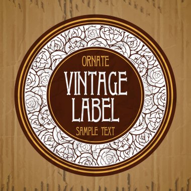 Vektör vintage öğeler: etiket art nouveau