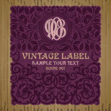 vektör vintage öğeleri: kapak Art Nouveau