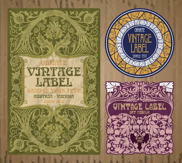 vektör vintage öğeleri: kapak Art Nouveau
