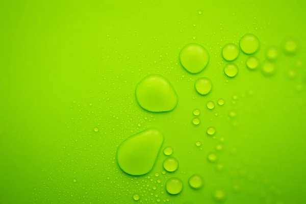 Tapet Vatten Droppar Textur Grön Bakgrund — Stockfoto