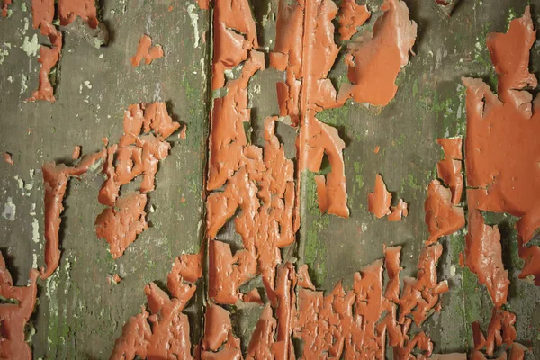 Old Wood Surface Peel Paint Closeup — Stock Photo, Image