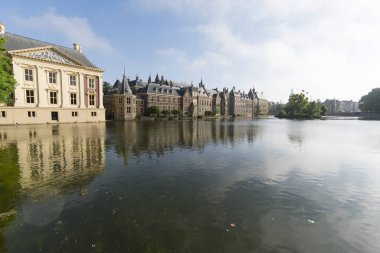 Göl kenarında Binnenhof Hollanda Parlamentosu, Haag, Hollanda görünümünü