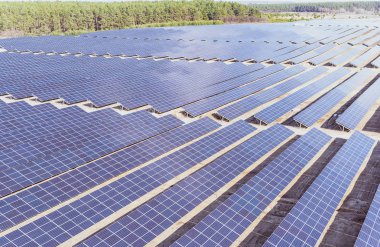 Bölüm güneş panelleri - Üstten Görünüm