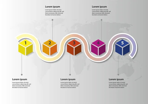 Modelo Infográfico Vetorial —  Vetores de Stock