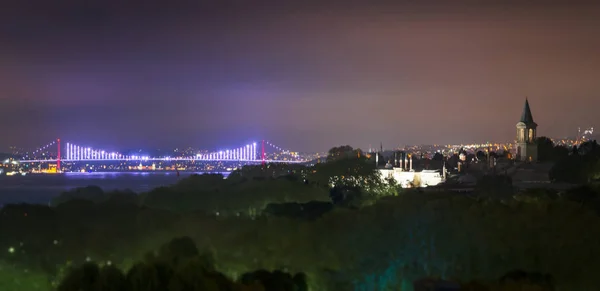 Βράδυ Θέα Στο Παλάτι Τοπ Καπί Κωνσταντινούπολη — Φωτογραφία Αρχείου