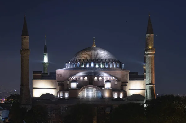 Esti Kilátás Nyílik Hagia Sophia Isztambul Törökország — Stock Fotó