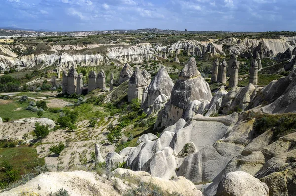 Βράχια Που Μοιάζουν Μανιτάρια Στην Καππαδοκία Τουρκία — Φωτογραφία Αρχείου