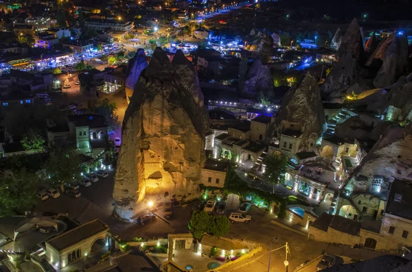 Goreme Village Cappadoce Nuit Turquie — Photo