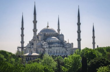 Sultanahmet Camii (Sultanahmet) Istanbul'da binanın tepesinden görünümü