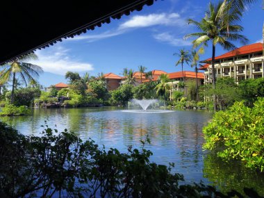 Bali Endonezya 'daki Nusa Dua tatil beldesi - doğal tatil geçmişi