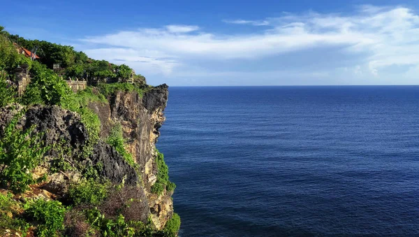 Pura Luhur Uluwatu Temple Bali Indonesia Amazing Landscape Cliff Blue — Stock Photo, Image