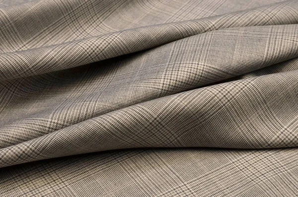 Fabric suit of silk and cashmere, cage light gray