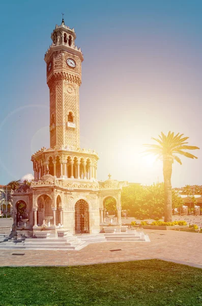Измирская Часовая Башня Знаменитая Часовая Башня Стала Символом Измира — стоковое фото