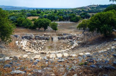 Teos antik kentin kalıntıları. Sığacık, Seferihisar, Izmir, Türkiye