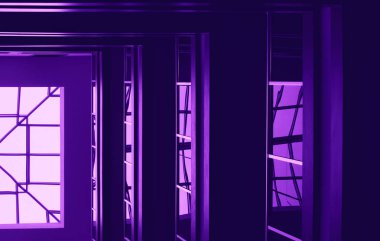 İç modern bir otel ve çatısı içinden ayrıntılarını