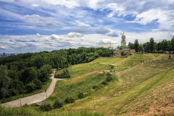 Widok Kijów Pechersk Lavra Klasztor Prawosławny Włączonych Zostało Wpisane Listę — Zdjęcie stockowe