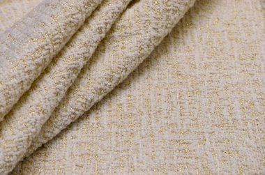 Akrilik ve simli, Altın Fildişi ile yün kumaş