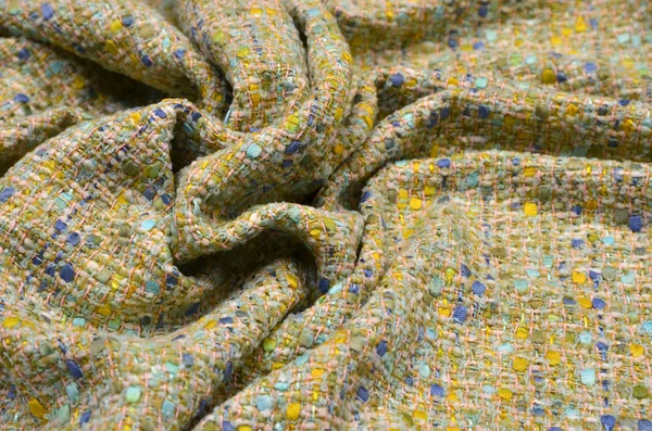 Tecido Seda Com Viscose Algodão Multicolorido — Fotografia de Stock