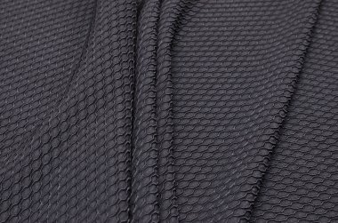 Viskon, asetat ve dokulu, polyamid, siyah renk streç kumaş yapılmış