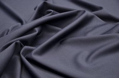 Kumaş elbise koyu mavi streç yün ve elastan