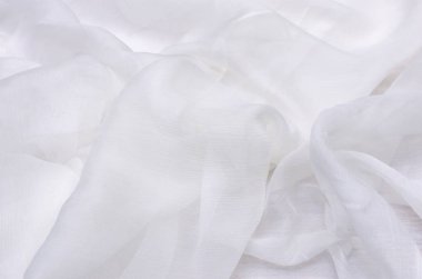 İpek kumaş, beyaz şifon