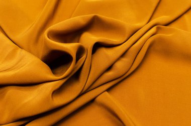 Silk fabric, crepe de Chine dark brown