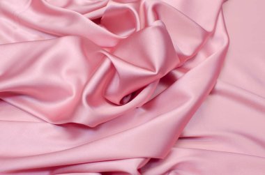 Krep de Chine ipek kumaş pembe renk