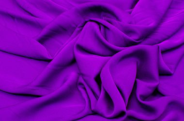 Dark purple crepe de Chine fabric