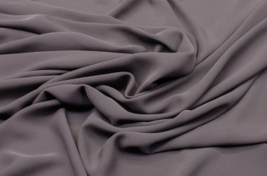 Krep de Chine ipek koyu gri